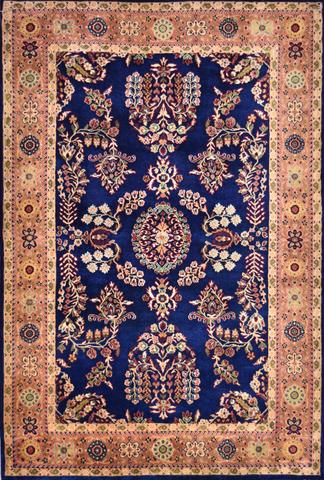 Sarouk Rust/Navy, 4′1″ × 6′0″
