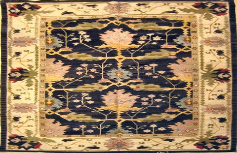 China rug, Black, 5′6″ × 8′6″