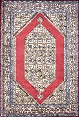 Srinagar Qum Red, 4′0″ × 6′0″