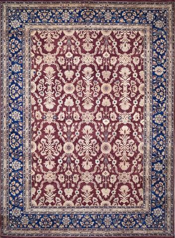 Silk Road Agra1033 Burgundy, 9′0″ × 12′4″