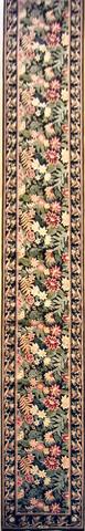 Floral Black / Black, 2′7″ × 16′1″