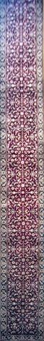 Kashan Burgundy / Navy, 2′7″ × 19′11″