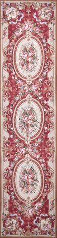 Aubusson Red, 2′6″ × 10′0″