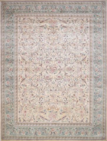Floral Victoria Beige & Sage, 9′0″ × 12′0″