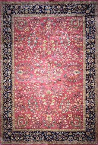 Sarouk AMT Rose & Black, 11′10″ × 17′8″