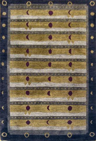 Nepal rug, Slate, 4′0″ × 5′10″