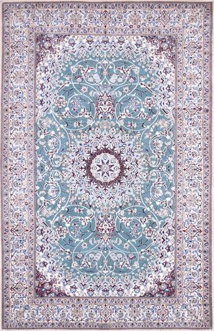 Persian Nain Green, 4′4″ × 6′8″