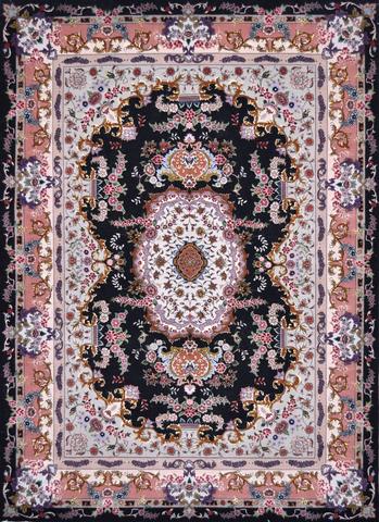 Persian Tabriz Black, 4′10″ × 6′8″