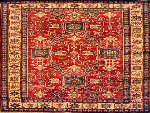 Kazak Navy, 5′2″ × 6′10″