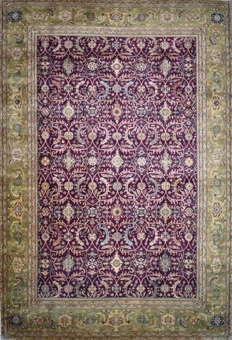 Mughal Agra Burgundy, 9′11″ × 14′8″