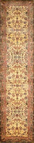 Mughal Agra Gold/Fawn, 2′7″ × 10′11″