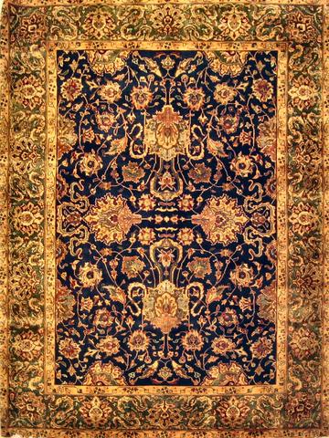 Agra Navy / Green, 6′0″ × 8′0″