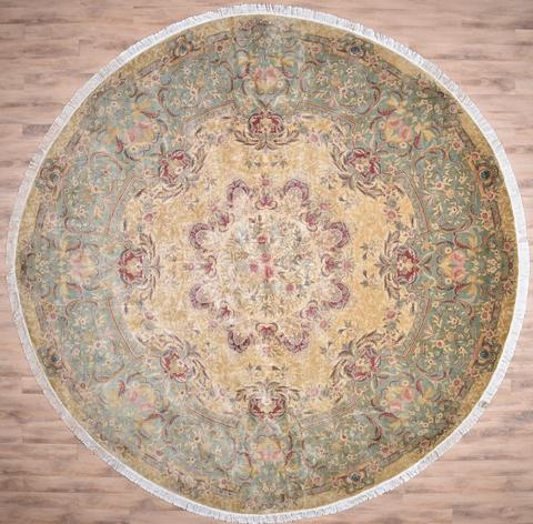 Aubusson Cream/Green, 12′1″ × 12′2″