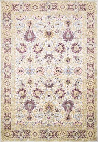 Tabriz Beige & Plum, 6′1″ × 8′9″