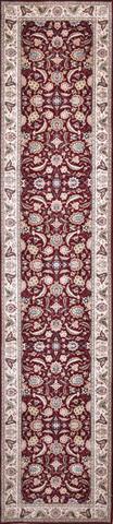 Gulbaf Tabriz Burgundy/Ivory, 2′6″ × 12′0″
