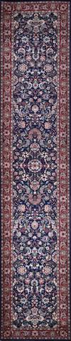 Shalimar Kashan Alloudin Navy, 2′6″ × 12′4″