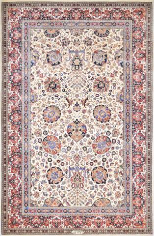 Sultanabad JL-6 Cream & Rust, 4′6″ × 7′0″