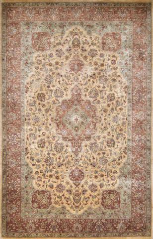 Tabriz Manga Gold, 4′6″ × 7′1″