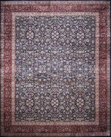 Tehran Navy & Red, 12′2″ × 15′1″
