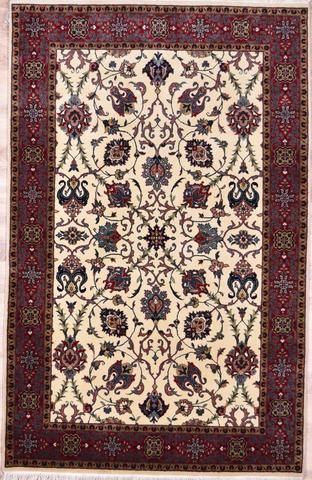 Semnan Ivory / Red, 3′10″ × 6′0″