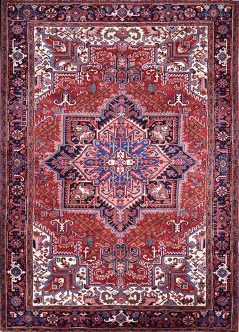 Persian Heriz Red, 7′10″ × 10′10″
