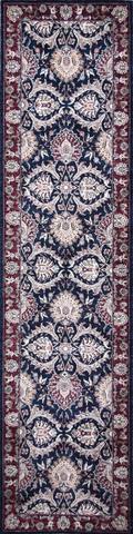 160 Lines Tabriz Black/Burgundy, 2′6″ × 10′0″