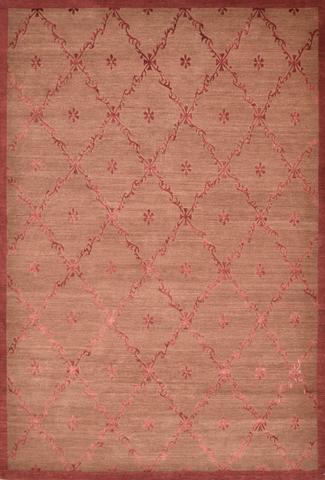 Nepal Trellis Brown & Red W & S, 6′1″ × 8′10″