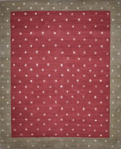 Paws Red & Green W & S, 7′10″ × 9′9″