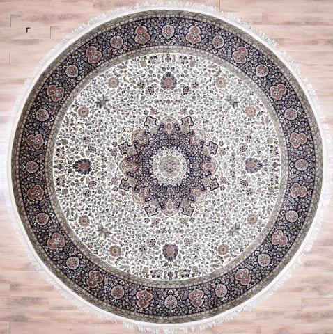 Tabriz AC-53 Cream & Navy, 10′0″ × 10′1″