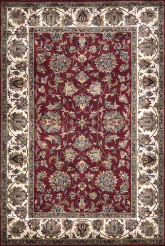 Mirzapur Kashan Burgundy/Cream, 4′0″ × 5′11″