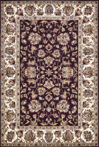 Mirzapur Kashan Plum/Cream, 4′1″ × 6′0″