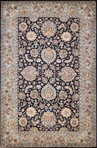 Amber Black & Green, 4′7″ × 7′0″