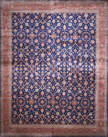 Semnan MEH001N Navy, 11′5″ × 14′9″