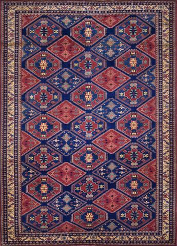 Shirvan Red & Blue, 6′10″ × 9′4″
