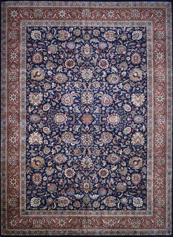 Tabriz Navy / Rust, 2′8″ × 20′1″