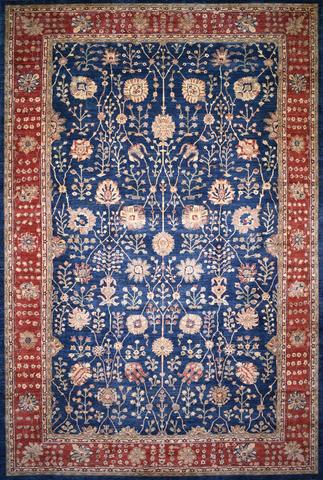 Sultanabad SRD Navy & Brick, 11′11″ × 18′1″