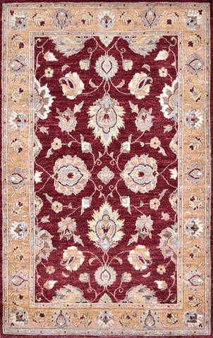Peshawar Agra Red, 4′1″ × 6′6″
