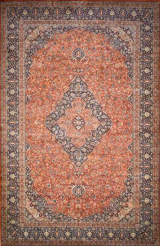 Kashan Dawood Rust, 11′2″ × 17′5″