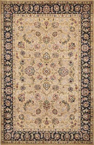 Shalimar Kashan Champagne/Black, 4′1″ × 6′3″