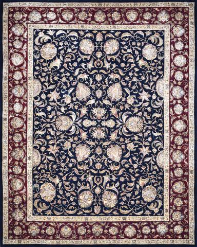Tabriz Black & Red W & V, 7′10″ × 9′10″