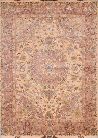 Persian Tabriz Cream, 4′10″ × 6′11″