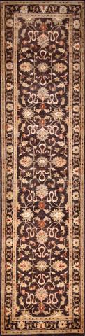 Silk Road Agra Brown, 2′7″ × 10′3″