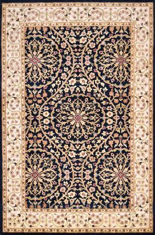 Dover Tabriz Black/Ivory, 4′1″ × 6′1″