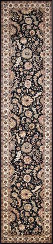Shalimar Kashan Black, 2′7″ × 12′1″