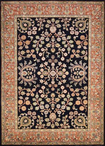 Amritsar Sarouk Black/Copper, 4′1″ × 5′10″