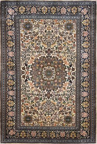 Qum Ivory/Blue, 2′8″ × 4′0″