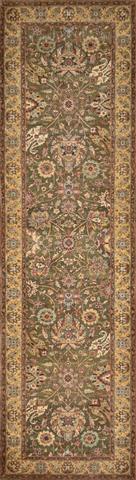 H-Jalili Tabriz Green/Gold, 2′8″ × 9′10″