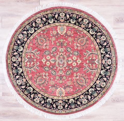 Sarouk AMT101B Black & Berry, 3′10″ × 3′11″