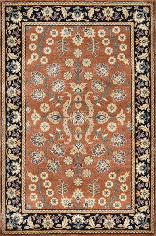 Amritsar Sarouk Rust/Black, 2′7″ × 3′11″