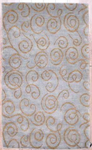 Tibetian L.Blue/Beige, 3′0″ × 4′11″